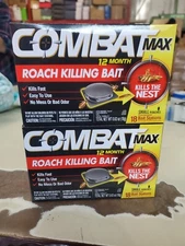 LOT OF TWO  Combat MAX ROACH KILLING BAIT STATION 36 Traps