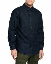 Slate & Stone Men's Quilted Snap Buttons Denim Shirt Jacket Size XL $348