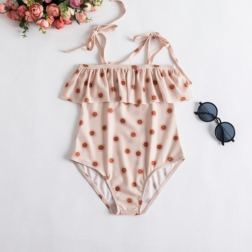 Summer 1-5 years Girls Swimsuit One Piece Swimsuit Flower Leopard Printing - Picture 22 of 25