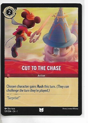 Disney Lorcana TCG Cut To The Chase Uncommon Card #129/204 | eBay