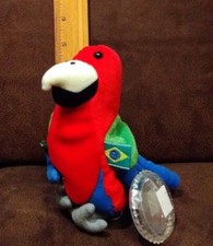 NEW COCA-COLA BRAND BARROT BRAZIL PARROT 1998 PLUSH STUFFED ANIMAL