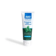 Epic Dental Sweetened Spearmint Toothpaste 31% Xylitol with Fluoride 4.9 Ounce