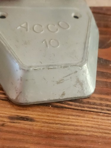 ACCO Products 10X 2 Hole Punch 1930's Ogdensburg NY Chrome Art Deco Vintage - Picture 8 of 20