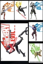 Topps Star Wars Digital Card Trader  6 Card Clone Wars Mantras Insert Set