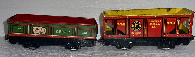 Marx Northern Pacific Yellowstone Park Line General Coal Car 554 Rock Island 552
