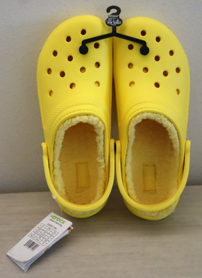 Crocs 203591-7A9 Unisex Sz Men\'s 11 Women\'s 13 Lemon Yellow Classic Lined Clogs CROCS Classic Lined Clog 203591-7A9 - Shiekh main image 4
