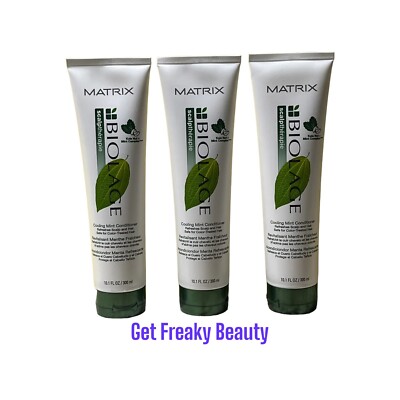 3 PACK. 10.1 oz. Matrix Biolage Cooling Mint Conditioner. 300ml. FREE SHIPPING.
