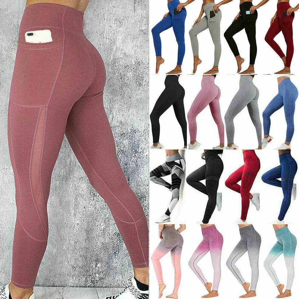 Women Anti-Cellulite Yoga Pants Push Up Leggings Bum Butt Lift Sports Pants  UK