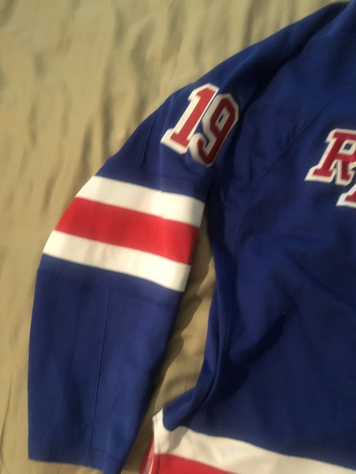 BRAD RICHARDS 19 RANGERS REEBOK SEWN HOCKEY BLUE JERSEY LG Vintage NHL Rangers eBay