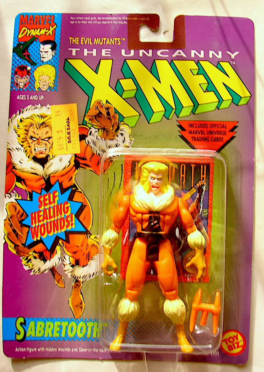 MARVEL  superheroes X-MEN Sabretooth  1992  TOY BIZ MOC      1222