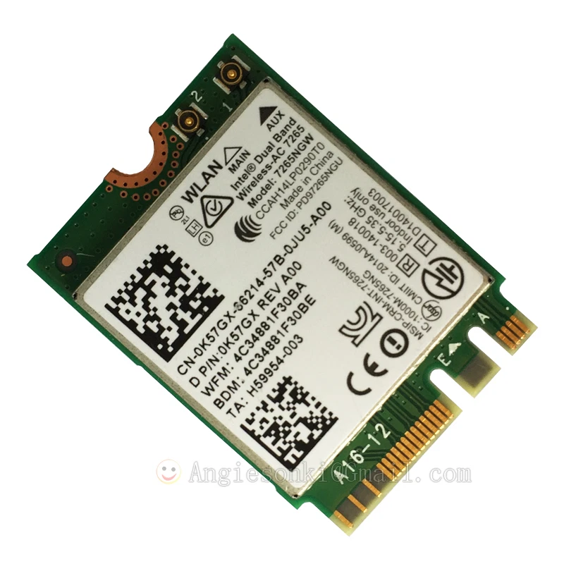Intel 7265AC 867m WiFi WLAN Card BT4.0 for DELL E7470 E7270 E7440 XPS12 13 15 18 - Image 2 of 4