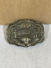 Vintage Brass Belt Buckle by Oden Inc "Bob"  Name Belt Buckle Heavy