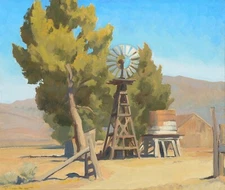 Maynard Dixon : Ranch Windmill, Carson, Nevada : 1935 : Archival Art Print