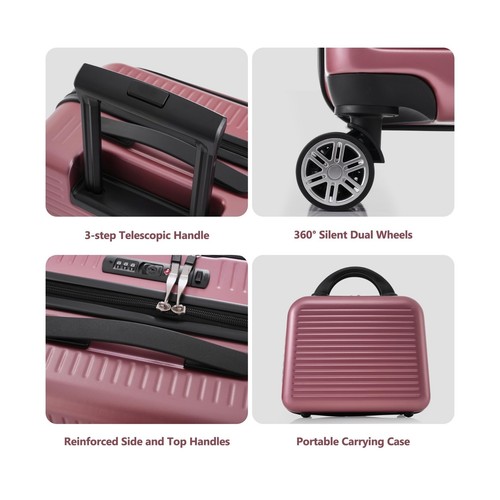 Carry-on Luggage 20 Inch Front Open Luggage Lightweight Suitcase with Front P... - Picture 4 of 8