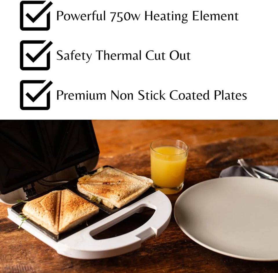 Tostadora para sándwiches 2 rebanadas antiadherente Foto 4 de 4