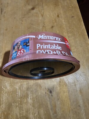 Memorex MRX DVD+R DL Rohlinge Printable 8,5GB 2.4X 25 Packung Cakebox