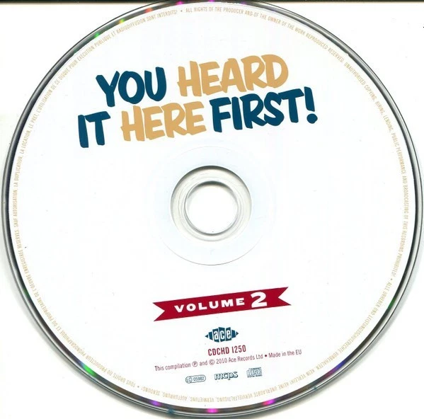 1 CENT CD  Various – You Heard It Here First! Volume 2  ( Feat. James Brown ) - Image 3 of 3