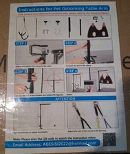 Dog  Cat Grooming Table Arm w/Clamp 32'' Foldable Adjustable Height New in Box