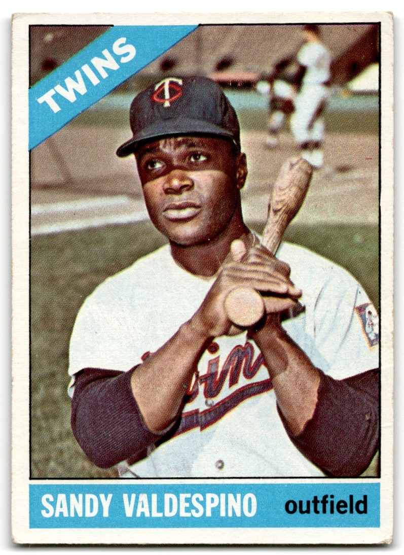 1966 O-Pee-Chee Sandy Valdespino "RARE OPC SET BUILDER" in Mid-Grade" Minnesota
