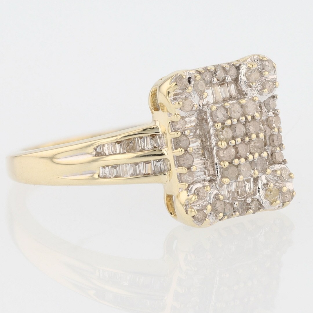 .45ctw Diamond Rectangle Shaped Cluster Engagemen… - image 2