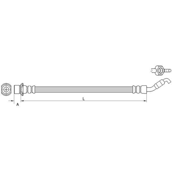 Metzger Bremsschlauch Am Bremssattel Hinten Passend FüR Toyota Auris | 4111511-image
