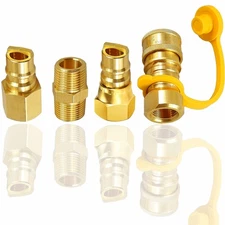 MCAMPAS 3/8 Inch Natural Gas Quick Connect Fittings, and Propane LP Hose