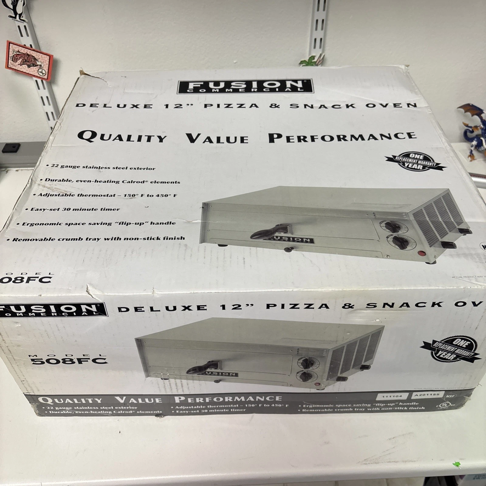 FUSION COMMERICIAL DELUX 12” Pizza & Snack Oven (508FC)
Opens in a new window or tab