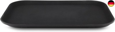 Große Rechteck tuffgrip Kellner Tablett, schwarz, 30 cm x 40 cm, 16'' x 12''