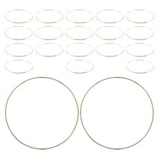 20 Pcs Round Metal Wreath Rings Hoops for Crafts Dreamcatcher Supplies Decor