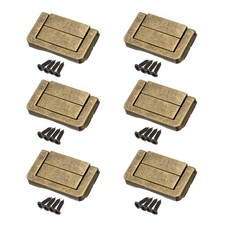 6pcs Toggle Catch Lock 0.8" x 1.3" Hasp Lock Latch Mini Hasp Clasp Bronze