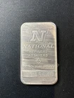 Vintage 1 Troy Oz .999 Fine Silver Bar National Refiners Ounce Rare (A)