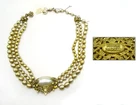Signed Miriam Haskell Costume Jewelry Pearl Mother-of-Pearl Necklace