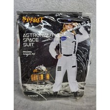 Spirit Halloween Astronaut Space Suit Costume Jumpsuit Hat Adult Large 12-14