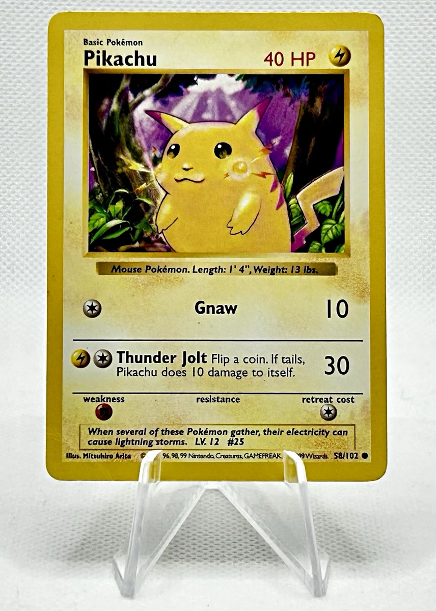 25+ Pikachu Pokémon TCG Individual Trading Card Games Base Set in