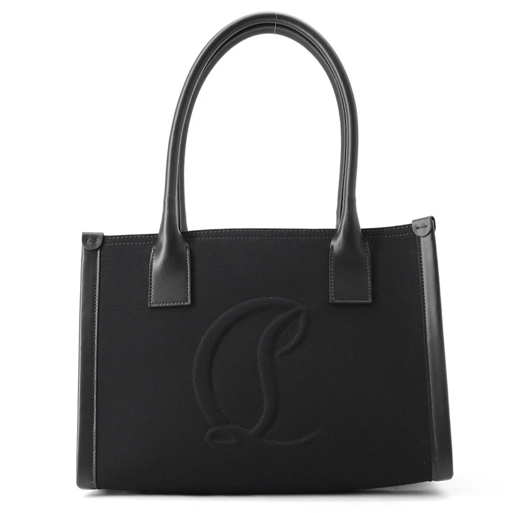 Christian Louboutin — Christian Louboutin By My Side Tote Size Small Canvas/Leather Black 1245233