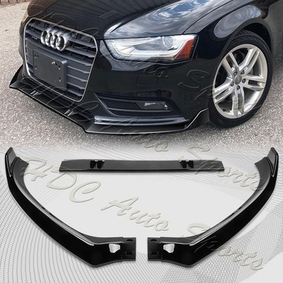 For 2013-2016 Audi A4 Quattro Painted Black Front Bumper Lip