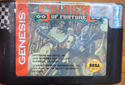 Spectrum Holobyte Soldiers of Fortune Sega Genesis Video Game Cartridge