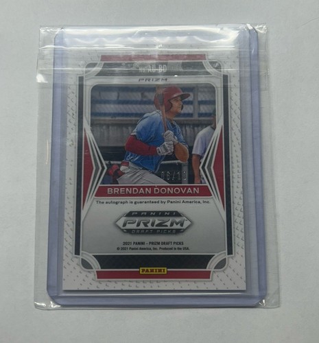 2021 Panini Prizm Draft Picks Brendan Donovan RC GOLD 6/10 Auto #AU-BD - Picture 2 of 2