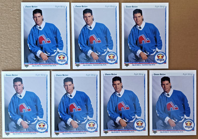 (7) 1990-91 Upper Deck #352 Owen Nolan RC Rookie Cards