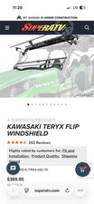 Kawasaki Teryx4 Flip Up Windshield