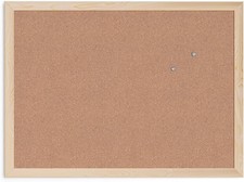 U Brands Cork Bulletin Board 18" x 24" Inches Light Birch Wood Frame 265U00-01
