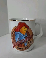 Vtg 2008 Paddington Bear 50 Year Commemorative Ceramic Gold Rim Coffee Tea Mug