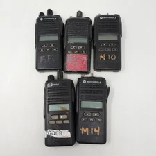 Lot Of 5 Motorola CP185 Walkie Talkie Radios FOR PARTS OR REPAIR