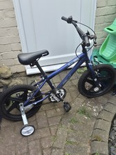 Blue Shock Wave X-rated Bike 16inch Wheels Age 5-7 Years with Stabilisers Kids