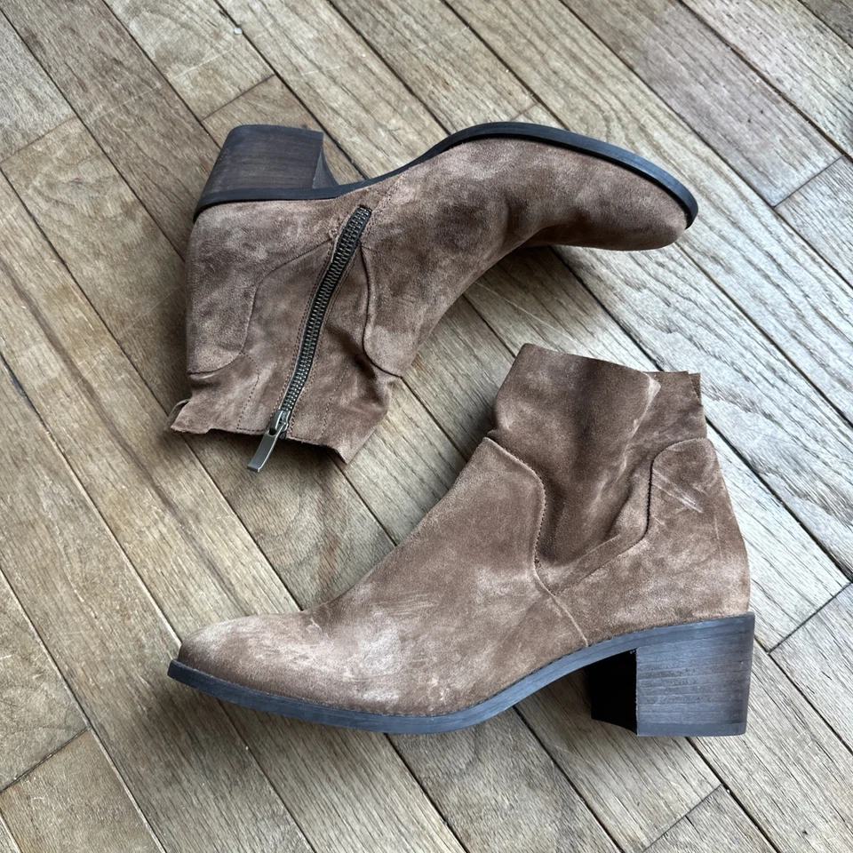 Paul Green Tan Soft Suede Nicole Ankle Boot Size 5 - Image 3 of 4