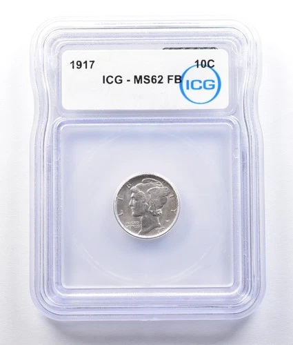 1917 Mercury Dime MS62 FB ICG *2531