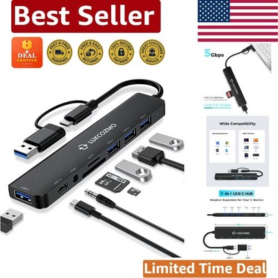 Powerful 8-Port USB-C Docking Station Supports Dual and Triple Monitors - Black