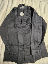 Mens Medium Flying Cross Dark Gray Long Sleeve Uniform Shirt