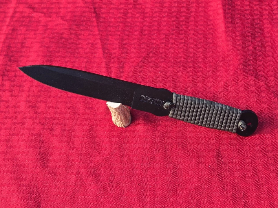 ACERO FRÍO 10-3/4" Cuchillo de Lanzamiento Para Cordón Mango Envuelto NUNCA USADO Hecho en EE. UU. Foto 2 de 4