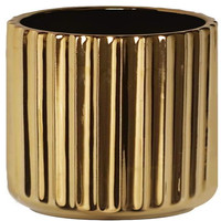 18Cm Gold Vase Keramik Blumenvase Deko Dekoration Modern Wohnzimmer Tischdeko Ki